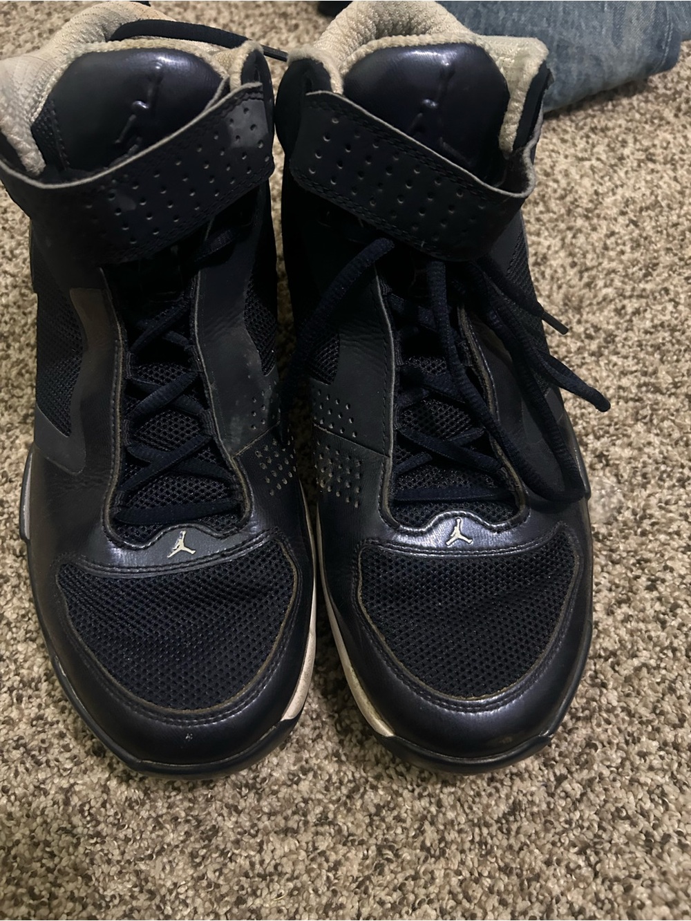 Nike Air Jordan BCT Mid 'Obsidian' Navy Silver Basketball 454043-400 Size 10.5